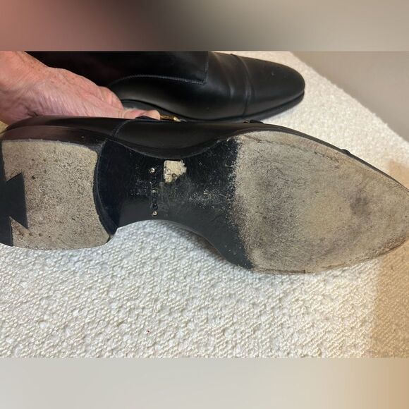 Tom Ford mens Black Leather Double Monk Strap Shoes size 13 main image 11
